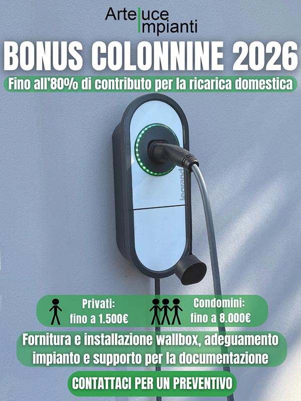 Bonus Colonnine 2026 | ARTELUCE IMPIANTI